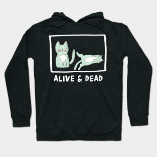 Schrödinger's cat Dead and Alive. Quantum Physics Hoodie